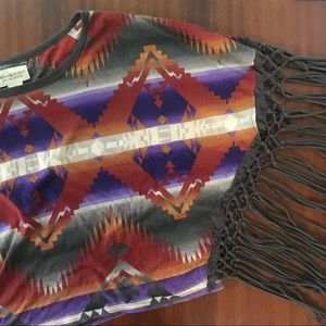 R.Lauren Oversized Tassel Top